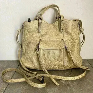 KOOBA Gold Leather Metallic Mini Crossbody Purse